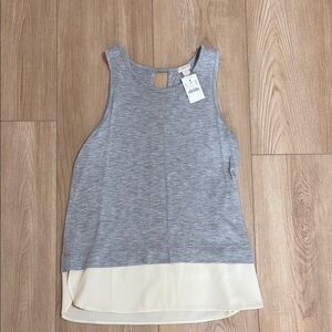 NWT J. Crew Gray Layered Tank Size XS